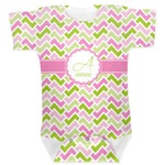 Pink & Green Geometric Baby Bodysuit 0-3 (Personalized)