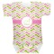 Pink & Green Geometric Baby Bodysuit 0-3 (Personalized)