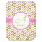 Pink & Green Geometric Baby Swaddling Blanket - Flat