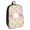 Pink & Green Geometric Backpack - angled view