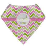 Pink & Green Geometric Bandana Bib (Personalized)