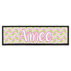 Pink & Green Geometric Bar Mat - Large (Personalized)