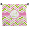 Pink & Green Geometric Bath Towel (Personalized)