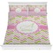 Pink & Green Geometric Comforter Set - Full / Queen (Personalized)