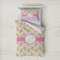 Pink & Green Geometric Duvet Cover Set - Twin XL (Personalized)