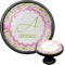 Pink & Green Geometric Cabinet Knob (Black) (Personalized)
