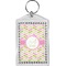 Pink & Green Geometric Bling Keychain (Personalized)