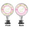Pink & Green Geometric Bottle Stopper - Front and Back