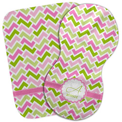 Pink & Green Geometric Burp Cloth (Personalized)