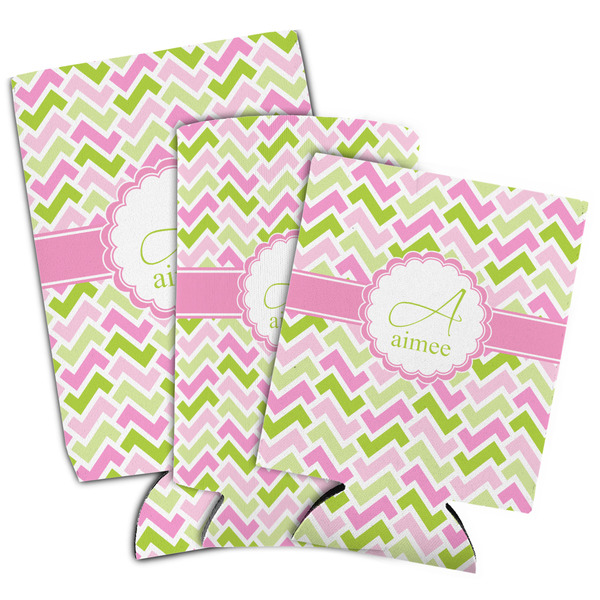 Pink & Green Geometric Can Coolers - PARENT/MAIN