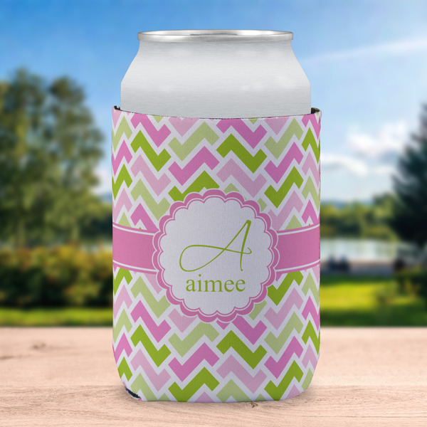 Pink & Green Geometric Can Sleeve - LIFESTYLE (single)