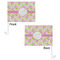 Pink & Green Geometric Car Flag - 11" x 8" - Front & Back View