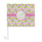 Pink & Green Geometric Car Flag - Large - FRONT