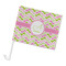 Pink & Green Geometric Car Flag - Large (Personalized)