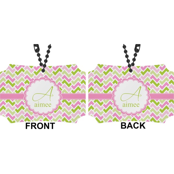Pink & Green Geometric Car Ornament - Berlin (Approval)