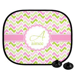 Pink & Green Geometric Car Side Window Sun Shade (Personalized)