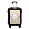 Pink & Green Geometric Carry On Hard Shell Suitcase - Front