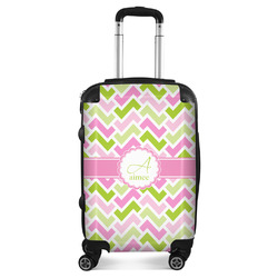 Pink & Green Geometric Suitcase (Personalized)