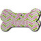 Pink & Green Geometric Ceramic Flat Ornament - Bone Front & Back Double Print