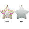 Pink & Green Geometric Ceramic Flat Ornament - Star Front & Back (APPROVAL)