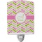 Pink & Green Geometric Ceramic Night Light (Personalized)