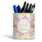 Pink & Green Geometric Ceramic Pen Holder - Main