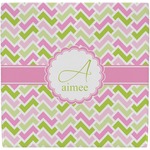 Pink & Green Geometric Ceramic Tile Hot Pad (Personalized)
