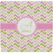 Pink & Green Geometric Ceramic Tile Hot Pad (Personalized)