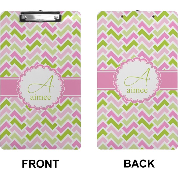 Pink & Green Geometric Clipboard (Legal) (Front + Back)
