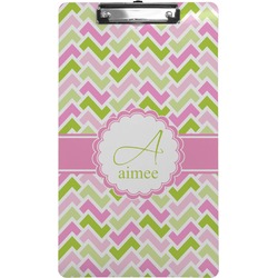 Pink & Green Geometric Clipboard (Legal Size) (Personalized)