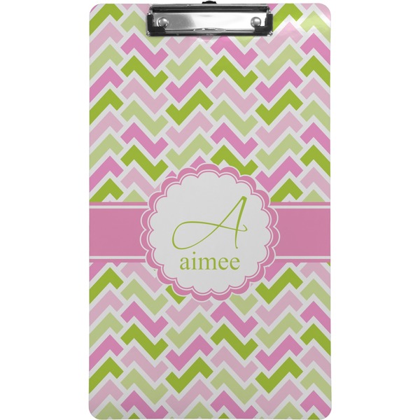 Pink & Green Geometric Clipboard (Legal)