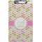 Pink & Green Geometric Clipboard (Legal Size) (Personalized)