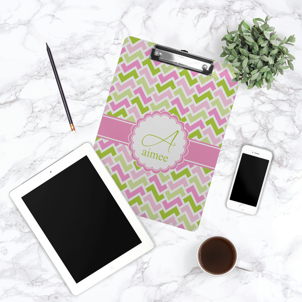 Pink & Green Geometric Clipboard - Lifestyle Photo