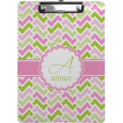 Pink & Green Geometric Clipboard (Personalized)