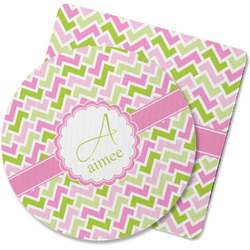 Pink & Green Geometric Rubber Backed Coaster (Personalized)