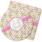 Pink & Green Geometric Rubber Backed Coaster (Personalized)