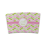 Pink & Green Geometric Coffee Cup Sleeve (Personalized)