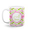 Pink & Green Geometric Coffee Mug - 11 oz - White