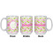 Pink & Green Geometric Coffee Mug - 15 oz - White APPROVAL