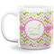Pink & Green Geometric Coffee Mug - 20 oz - White