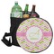 Pink & Green Geometric Collapsible Personalized Cooler & Seat