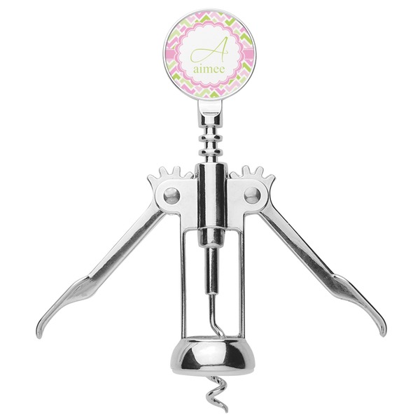Pink & Green Geometric Corkscrew - Alt