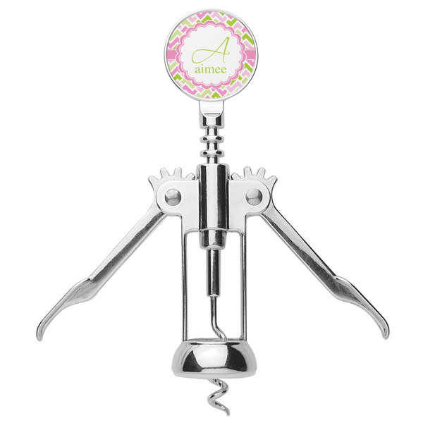 Pink & Green Geometric Corkscrew - Alt