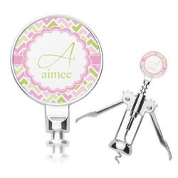 Pink & Green Geometric Corkscrew (Personalized)
