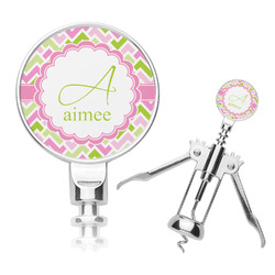 Pink & Green Geometric Corkscrew (Personalized)