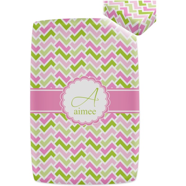 Pink & Green Geometric Crib Fitted Sheet - Apvl