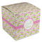 Pink & Green Geometric Cube Favor Gift Box - Front/Main