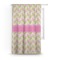 Pink & Green Geometric Curtain With Window and Rod