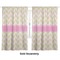 Pink & Green Geometric Curtain 112x80 - Lined