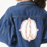 Pink & Green Geometric Twill Iron On Patch - Custom Shape - 3XL (Personalized)